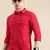 men's long sleeves solid red shirt