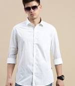 men's long sleeves conversational white shirt