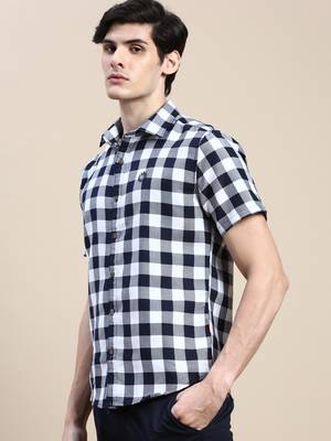 men's short sleeves shepherd checks white shirt 3