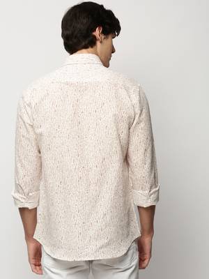 men's long sleeves abstract white shirt 4