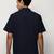 Showoff men's short sleeves vertical stripes navy blue shirt