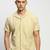 Showoff men's short sleeves solid cream shirt