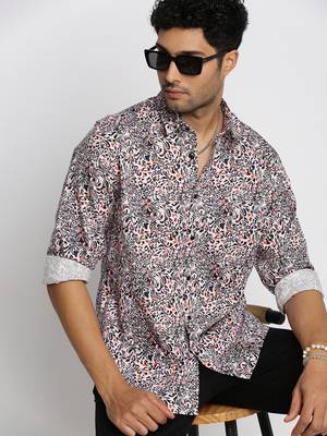 men's long sleeves animal black shirt 1