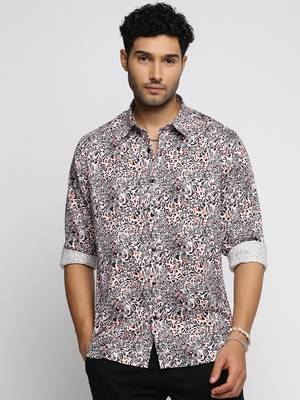 men's long sleeves animal black shirt 2