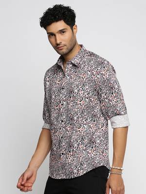 men's long sleeves animal black shirt 3
