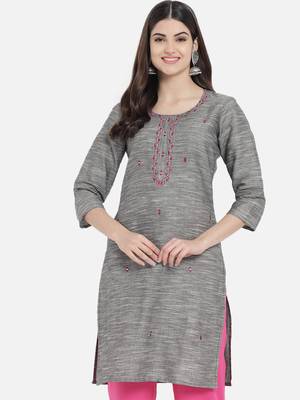 South cotton kurti  with heavy embroidery work 1