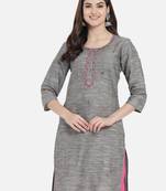 South cotton kurti  with heavy embroidery work