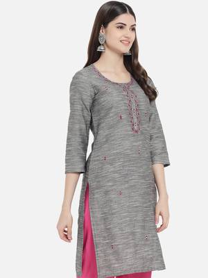 South cotton kurti  with heavy embroidery work 4