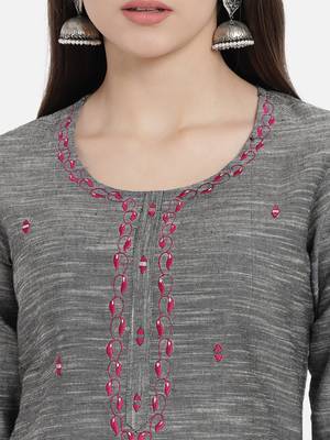 South cotton kurti  with heavy embroidery work 5