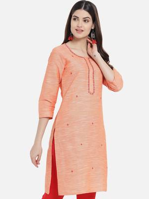 South cotton kurti  with heavy embroidery work 4