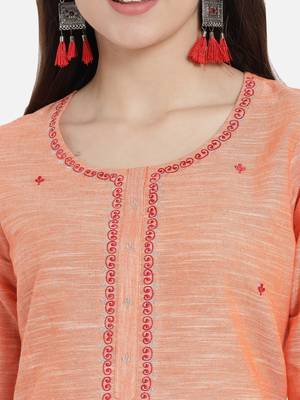 South cotton kurti  with heavy embroidery work 5
