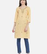 South cotton kurti  with heavy embroidery work