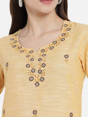 South cotton kurti  with heavy embroidery work 5
