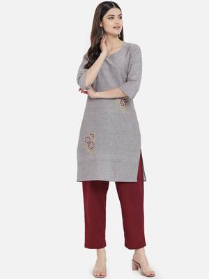South cotton kurti  with heavy embroidery work 1
