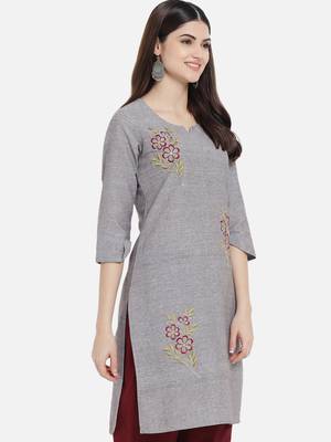 South cotton kurti  with heavy embroidery work 4