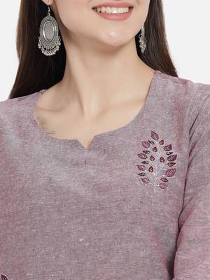 South cotton kurti  with heavy embroidery work 5