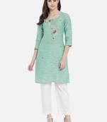 South cotton kurti  with heavy embroidery work