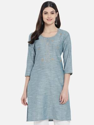 South cotton kurti  with heavy embroidery work 1