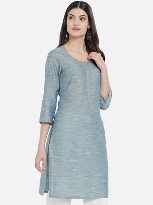 South cotton kurti  with heavy embroidery work 3
