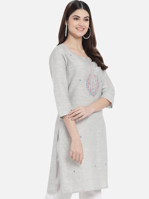 South cotton kurti  with heavy embroidery work 4