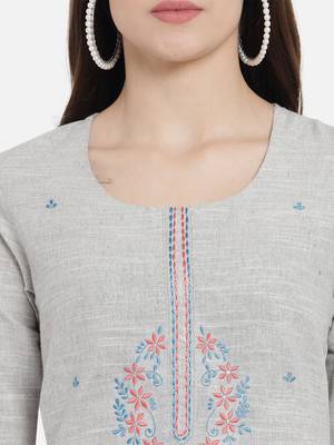 South cotton kurti  with heavy embroidery work 5