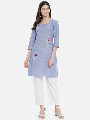 South cotton kurti  with heavy embroidery work 1