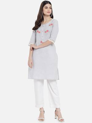 South cotton kurti  with heavy embroidery work 1