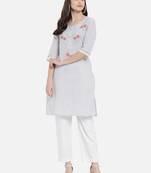 South cotton kurti  with heavy embroidery work