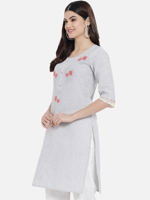 South cotton kurti  with heavy embroidery work 3
