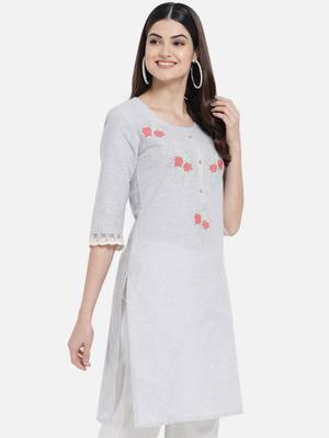 South cotton kurti  with heavy embroidery work 4