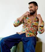 Men's multicolour floral cluster shirt
