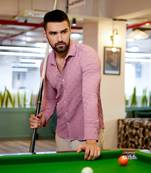 Men's nude pink self-design intertwine shirt