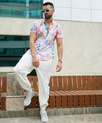 Men's multicolour brush strokes shirt 2