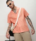 Men's tangarine orange heathered shirt