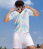 Men's multicolour pastel block shirt