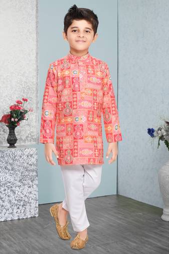 Rani printed boys Kurta Pyjama Set 