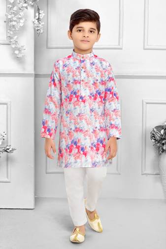 Pitch printed boys Kurta Pyjama Set 