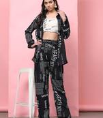 Typography Printed 3-Piece Co-ord Set