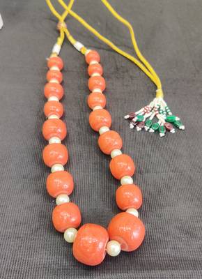 Orange coral necklaces 3