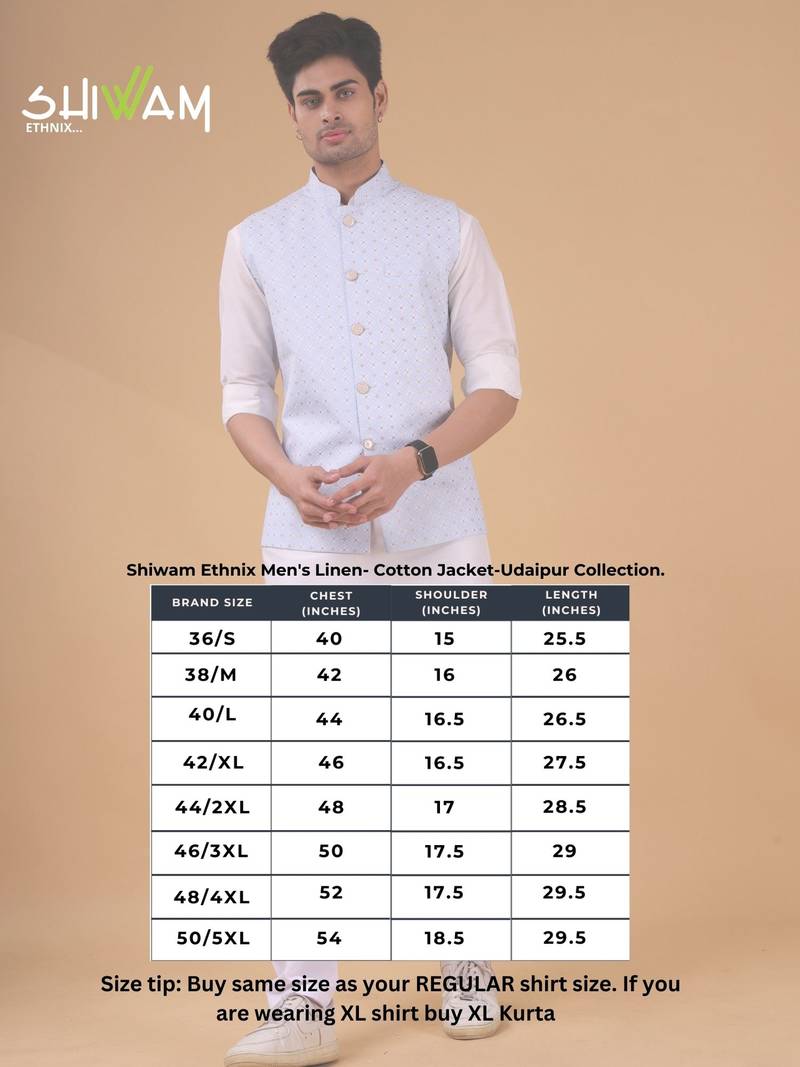 linen cotton jacket -udaipur collection