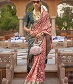 Rust Colour Cotton Silk Patola Printed Saree By Monjolika Fashion