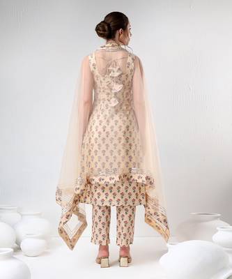 Sand color cotton suit set 3