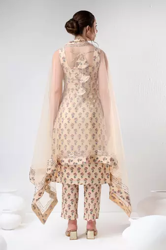 Sand color cotton suit set