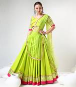 Gulaal Green Gotta Lace Work Lehenga Set