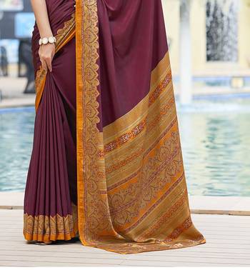 Women'S And Girls Crepe Silk Floral Printed Saree With Unstitched Blouse Piece 3