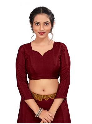 Women'S And Girls Crepe Silk Floral Printed Saree With Unstitched Blouse Piece 4