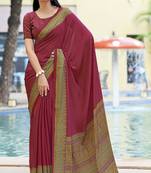 Women'S And Girls Crepe Silk Floral Printed Saree With Unstitched Blouse Piece
