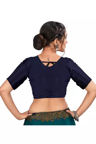 Women'S And Girls Crepe Silk Floral Printed Saree With Unstitched Blouse Piece