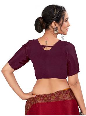 Women'S And Girls Crepe Silk Floral Printed Saree With Unstitched Blouse Piece 5