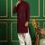 Men purple embroidered cotton kurta pajama